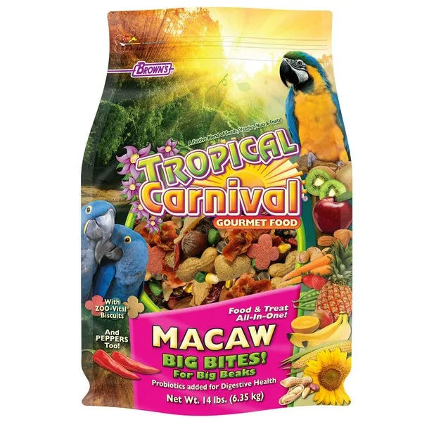 14 Lb F.M. Brown Tropical Carnival Macaw Big Bites - Health/First Aid